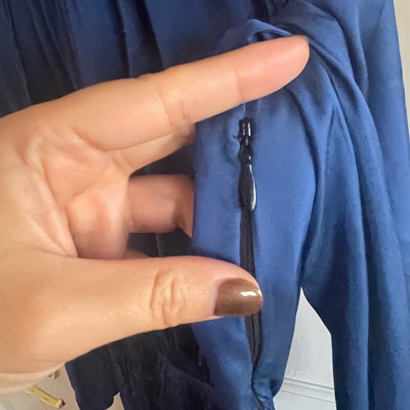 Elie Tahari Deep Blue Long Sleeve Dress - Picture 11 of 15